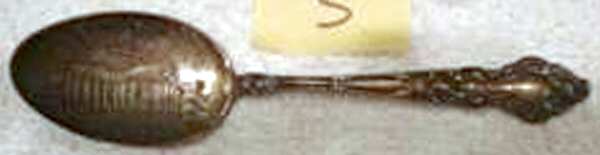 Meadow Rose (Sterling, 1907, No Monos) Souvenir Spoon (Five O'Clock)