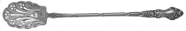 Meadow Rose (Sterling, 1907, No Monos) Pierced Bowl Long Handle Olive Spoon