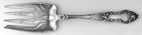 Meadow Rose (Sterling, 1907, No Monos) Solid Salad Serving Fork