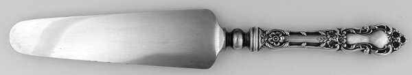 Meadow Rose (Sterling, 1907, No Monos) Pie Server with Silverplate Blade