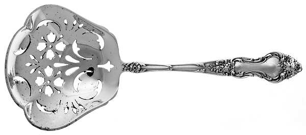 Meadow Rose (Sterling, 1907, No Monos) Solid Bon Bon Spoon with Pierced Bowl