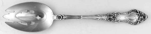 Meadow Rose (Sterling, 1907, No Monos) Pierced Tablespoon (Serving Spoon) CM