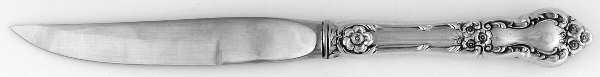 Meadow Rose (Sterling, 1907, No Monos) Individual Steak Knife w/Bevel Blade
