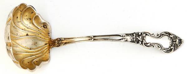Meadow Rose (Sterling, 1907, No Monos) Solid Piece Cream Ladle