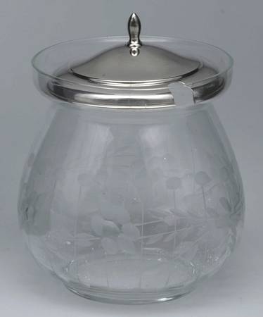 Sterling Hollowware Crystal Marmalade & Sterling Lid