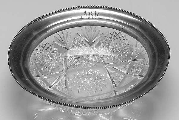 Sterling Hollowware Crystal and Sterling Bon Bon Bowl