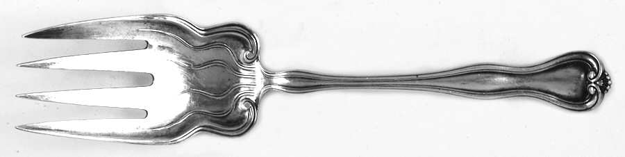 Mount Vernon (Sterling, 1907) Large Solid Cold Meat Serving Fork