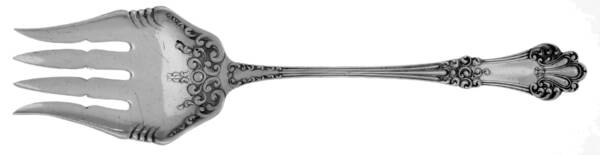 Olympia (Sterling, 1903, No Monogram) Small Solid Fish Serving Fork