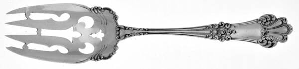 Olympia (Sterling, 1903, No Monogram) Medium Solid Cold Meat Serving Fork