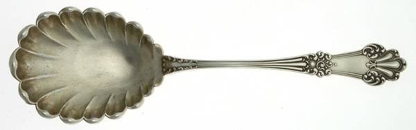 Olympia (Sterling, 1903, No Monogram) Large Solid Berry/Casserole Spoon