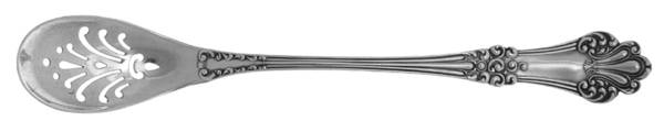 Olympia (Sterling, 1903, No Monogram) Pierced Bowl Short Handle Olive Spoon