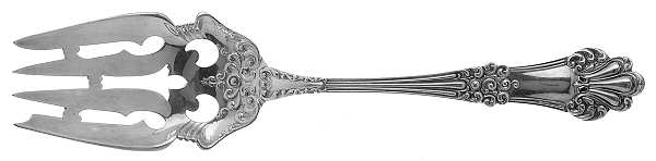 Olympia (Sterling, 1903, No Monogram) Small Solid Cold Meat Serving Fork