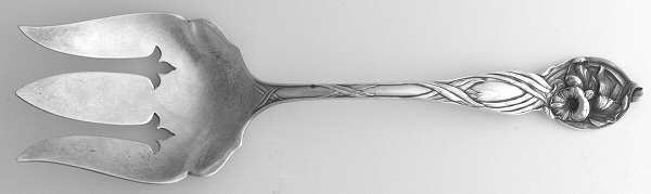 Orchid (Sterling, 1903) Solid Salad Serving Fork