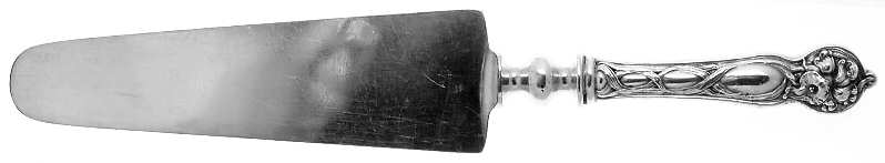 Orchid (Sterling, 1903) Cake Knife with Silverplate Blade
