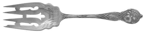 Orchid (Sterling, 1903) Large Solid Cold Meat Serving Fork