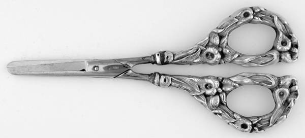 Orchid (Sterling, 1903) Grape Shears with Hollow Handle