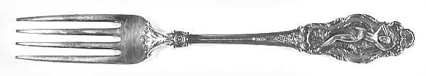 Phoebe (Sterling, 1895) Luncheon/Dessert Fork, Solid Piece