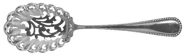 Plymouth (Sterling 1905-1920) Pierced Nut Serving Spoon