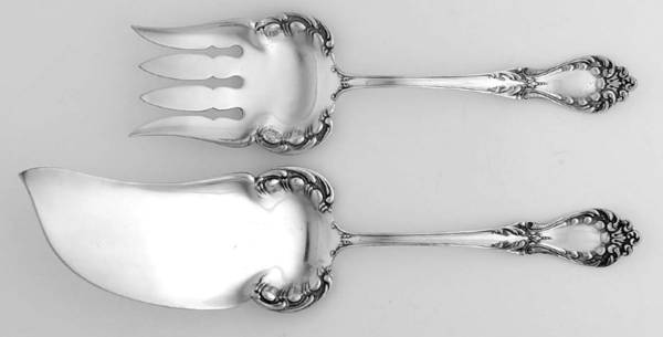 Princess (Sterling, 1900) Solid 2-Piece Small Fish Serving Set