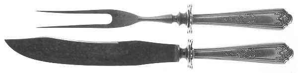 Queen Louise (Sterling, 1912)  2 Pc Individual Bird Carving Set w/Stainless Blade