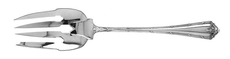 Rochambeau (Sterling, 1919) Large Solid Cold Meat Serving Fork