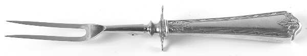 Rochambeau (Sterling, 1919) Large Stainless-Prong Roast Carving Fork