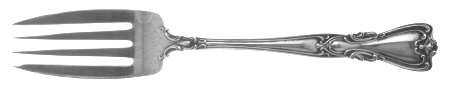 Victoria-New (Sterling, 1900) Small Solid Cold Meat Serving Fork by Watson