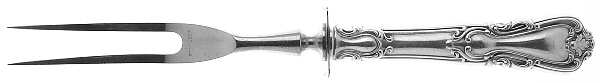Victoria-New (Sterling, 1900) Small Steak Carving Fork with Stainless Prongs