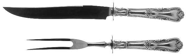 Victoria-New (Sterling, 1900) Small Stainless Blade 2-Piece Steak Carving Set