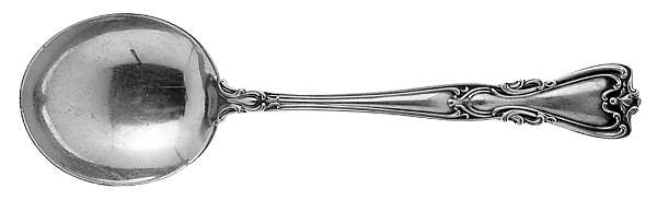 Victoria-New (Sterling, 1900) Round Bowl Soup Spoon (Gumbo)