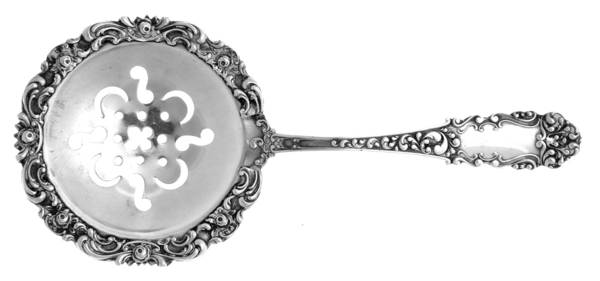 Victoria-Old (Sterling, 1890) Solid Bon Bon Spoon with Pierced Bowl