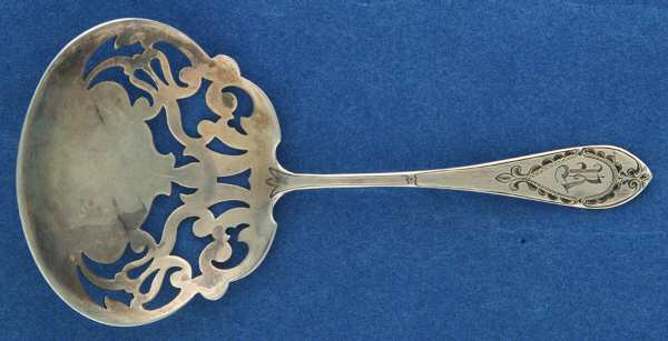 Virginia (Sterling, 1911) Solid Bon Bon Spoon with Pierced Bowl