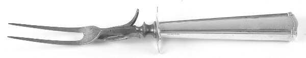 Wentworth (Sterling, 1913, No Monograms) Large Stainless-Prong Roast Carving Fork
