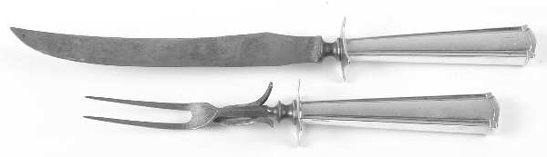 Wentworth (Sterling, 1913, No Monograms) Large 2-Piece Roast Carving Set w/Stainless Blade