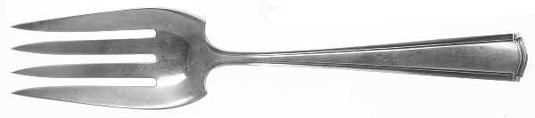 Wentworth (Sterling, 1913, No Monograms) Medium Solid Cold Meat Serving Fork