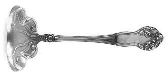 Wedding Rose (Sterling, 1900, No Monograms) Solid Gravy Ladle
