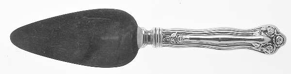Wedding Rose (Sterling, 1900, No Monograms) Cheese Server with Silverplate Blade
