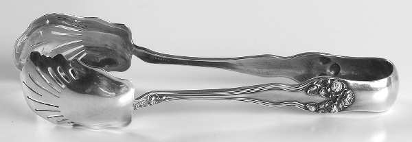 Wedding Rose (Sterling, 1900, No Monograms) Large Ice Serving Tongs