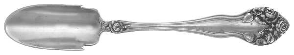 Wedding Rose (Sterling, 1900, No Monograms) Solid Cheese Scoop