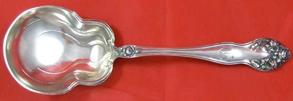 Wedding Rose (Sterling, 1900, No Monograms) Small Solid Berry/Casserole Spoon
