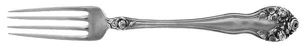 Wedding Rose (Sterling, 1900, No Monograms) Fork