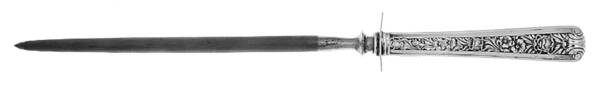 Windsor Rose (Sterling, 1940) Large Knife Sharpener-Steel Rod w/Sterling Guard