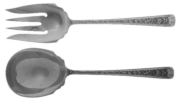 Windsor Rose (Sterling, 1940) (2 Pc) Solid Salad Set