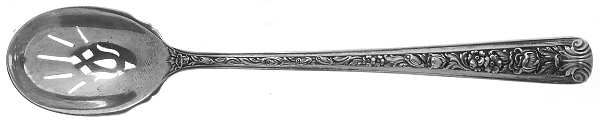 Windsor Rose (Sterling, 1940) Pierced Bowl Short Handle Olive Spoon