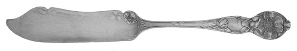 Wild Rose (Sterling, 1905) Large Flat Handle Master Butter Knife