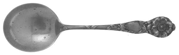 Wild Rose (Sterling, 1905) Round Bowl Soup Spoon (Gumbo)