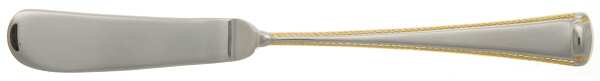 Golden Monarch (Stainless, Gold Acct) Flat Handle Master Butter Knife