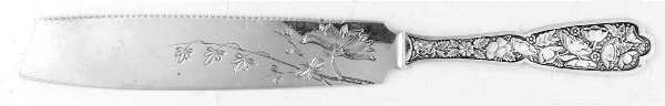 Byzantine (Sterling, 1875) Solid Bright Cut Cake Saw