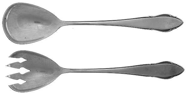 WMF37 (SILVERPLATE) (2 Pc) Solid Salad Set