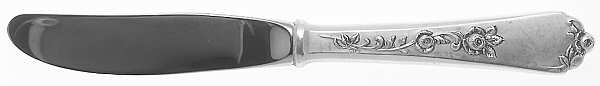 Sterling Rose (Sterling, 1955) Modern Hollow Butter Spreader (Stainless)